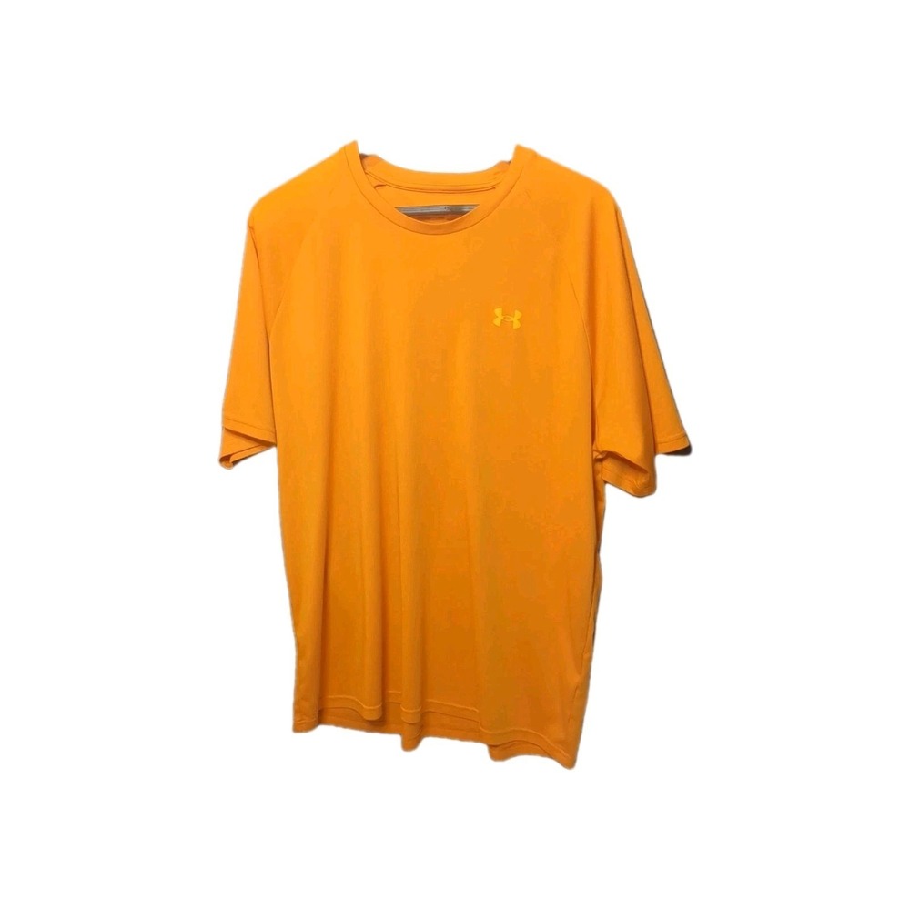 Pre-owned Under Armour Mens Heatgear Orange Short Sleeve Tee Size XXL